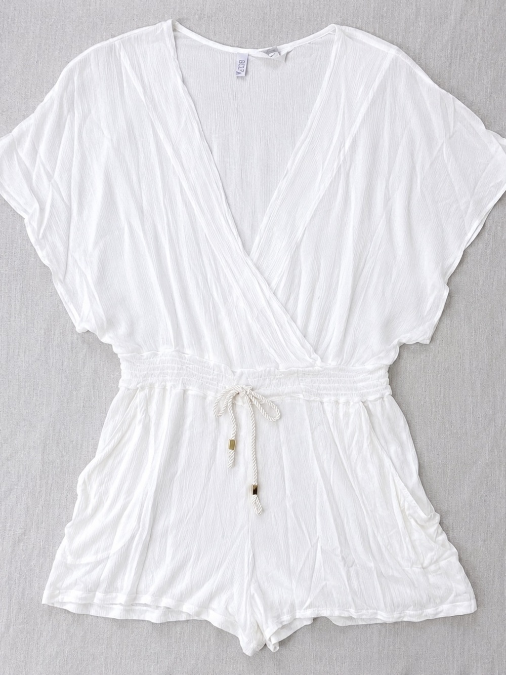 Becca White Women's  Swim Cover Romper Size Medium